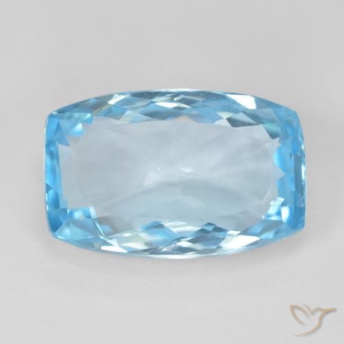 11.64ct Натуральный Свисс-Блю Топаз, Подушка, VVS-VS