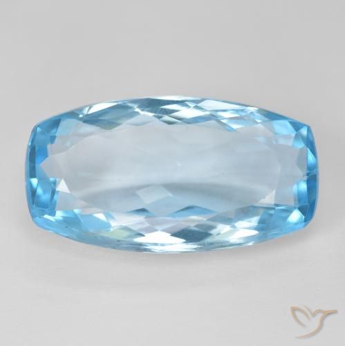 15.21ct Натуральный Свисс-Блю Топаз, Подушка, VVS-VS