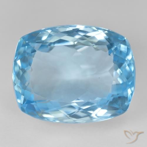 29.55ct Натуральный Свисс-Блю Топаз, Подушка, VVS-VS
