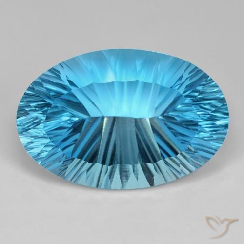 69.73ct Натуральный Свисс-Блю Топаз, Овал, IF