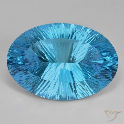 78.13ct Натуральный Свисс-Блю Топаз, Овал, IF