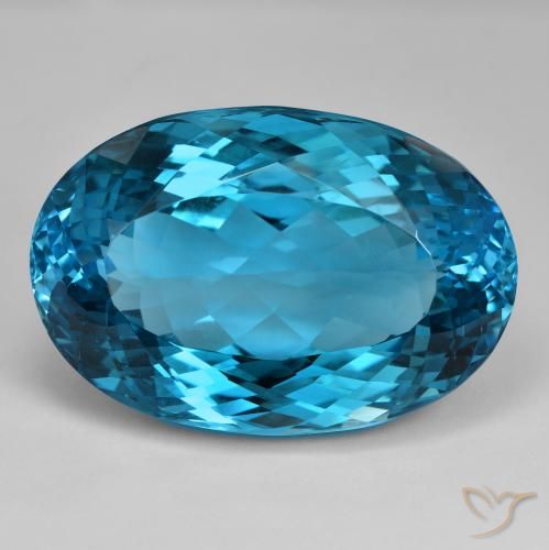 138.23ct Натуральный Лондон-Блю Топаз, Овал, IF