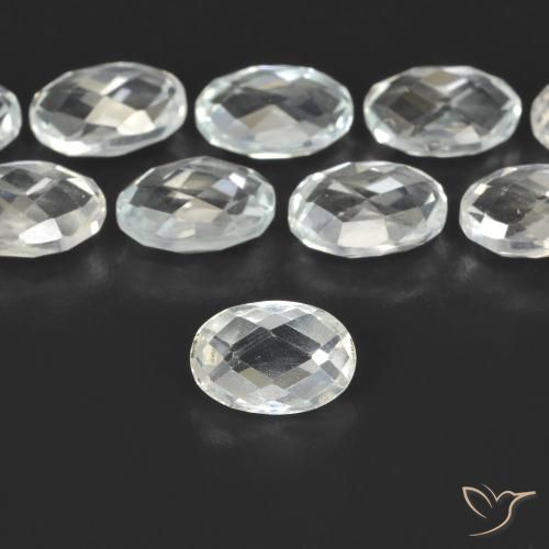 0.68ct Натуральный Теплый белый Топаз, Овал, Чистота VVS