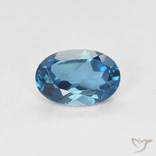 0.60ct Натуральный Лондон-Блю Топаз, Овал, Чистота VVS