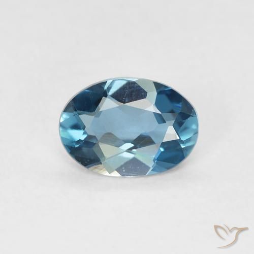 0.70ct Натуральный Лондон-Блю Топаз, Овал, Чистота VVS