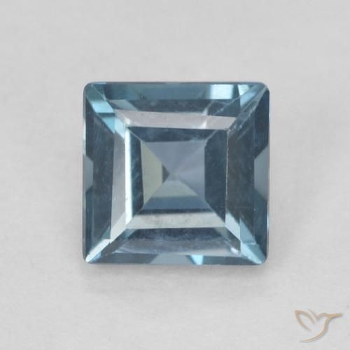 0.76ct Натуральный Лондон-Блю Топаз, Квадрат, VVS-VS