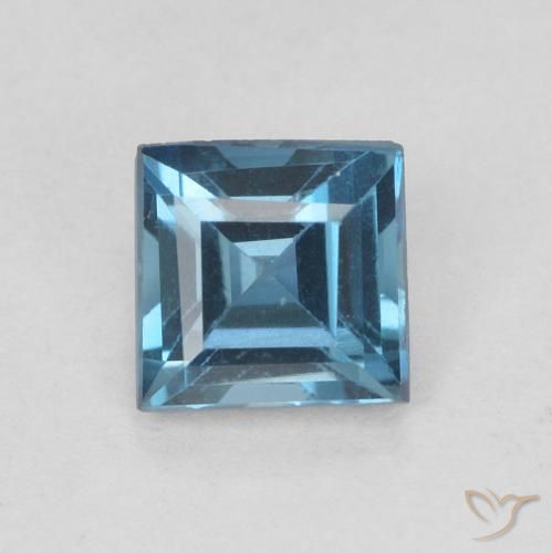0.62ct Натуральный Лондон-Блю Топаз, Квадрат, VVS-VS