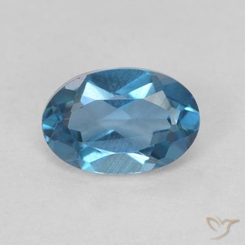 0.56ct Натуральный Лондон-Блю Топаз, Овал, VVS-VS