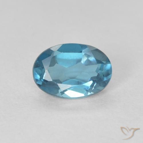 0.65ct Натуральный Лондон-Блю Топаз, Овал, Чистота VVS