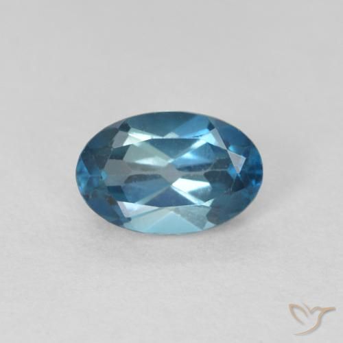 0.62ct Натуральный Лондон-Блю Топаз, Овал, Чистота VVS