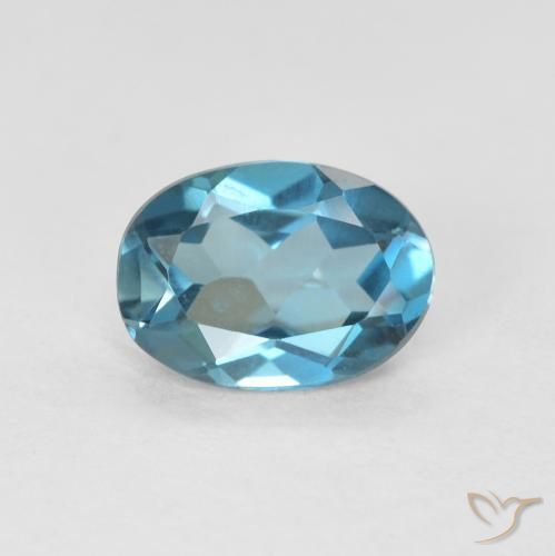 0.80ct Натуральный Лондон-Блю Топаз, Овал, Чистота VVS