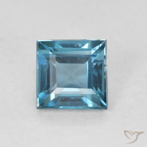 0.61ct Натуральный Лондон-Блю Топаз, Квадрат, Чистота VVS