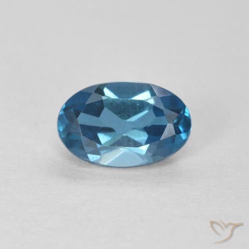 0.61ct Натуральный Лондон-Блю Топаз, Овал, VVS-VS