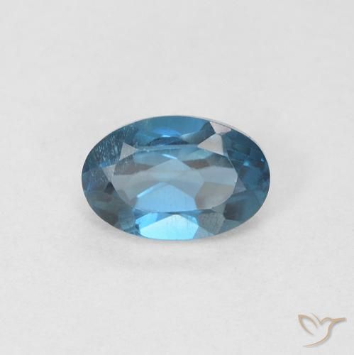 0.61ct Натуральный Лондон-Блю Топаз, Овал, VVS-VS