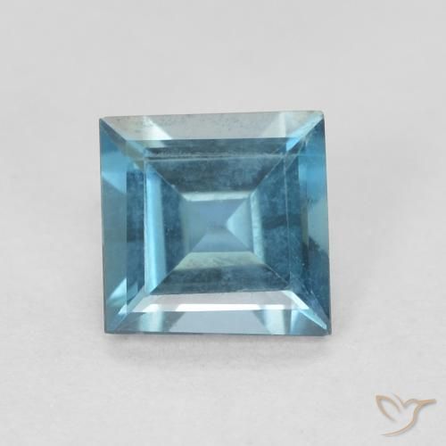 0.57ct Натуральный Лондон-Блю Топаз, Квадрат, Чистота VVS