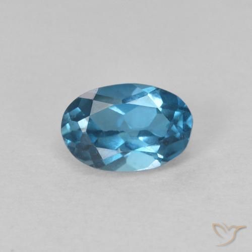 0.73ct Натуральный Лондон-Блю Топаз, Овал, VVS-VS