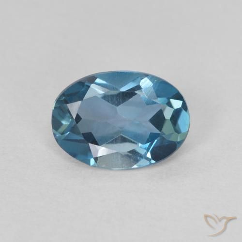 0.75ct Натуральный Лондон-Блю Топаз, Овал, VVS-VS