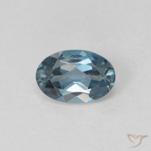 0.64ct Натуральный Лондон-Блю Топаз, Овал, Чистота VVS