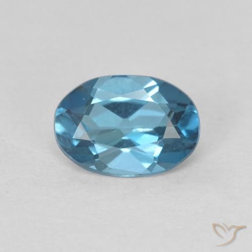 0.82ct Натуральный Лондон-Блю Топаз, Овал, Чистота VVS