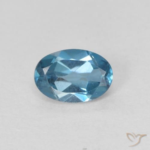 0.64ct Натуральный Лондон-Блю Топаз, Овал, Чистота VVS