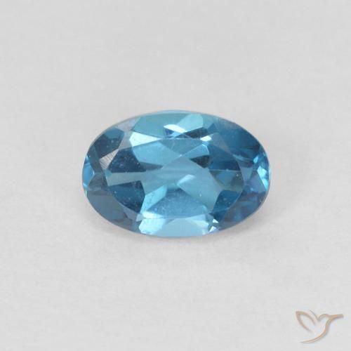 0.72ct Натуральный Лондон-Блю Топаз, Овал, Чистота VVS