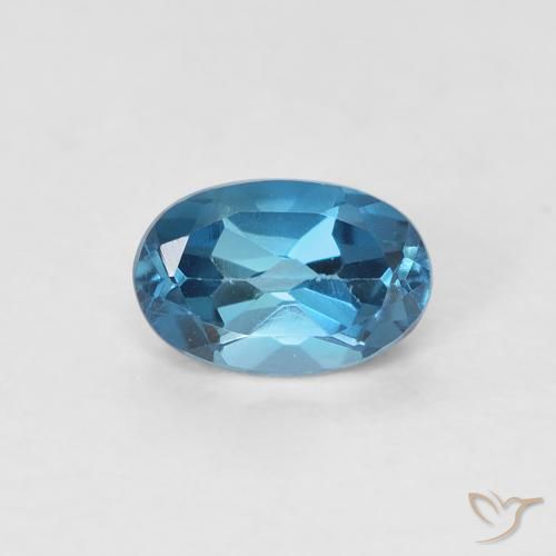 0.67ct Натуральный Лондон-Блю Топаз, Овал, VVS-VS