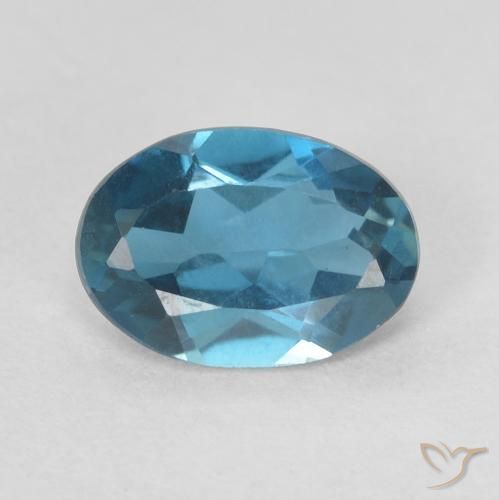0.71ct Натуральный Лондон-Блю Топаз, Овал, Чистота VVS