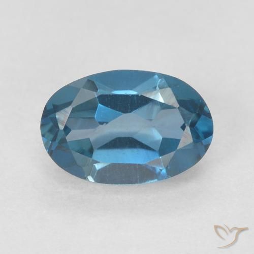 0.62ct Натуральный Лондон-Блю Топаз, Овал, Чистота VVS