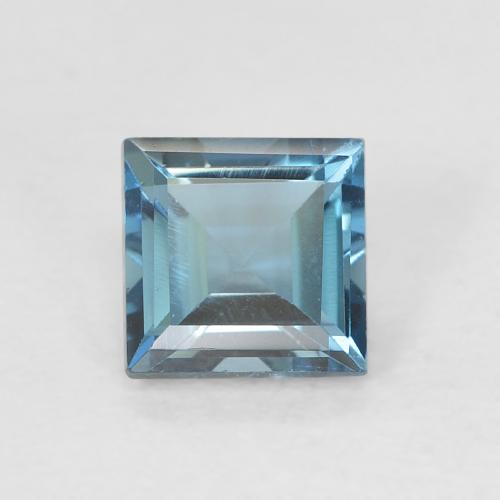 0.76ct Натуральный Лондон-Блю Топаз, Квадрат, VVS-VS