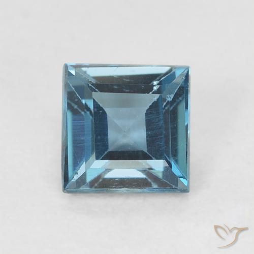 0.71ct Натуральный Лондон-Блю Топаз, Квадрат, VVS-VS