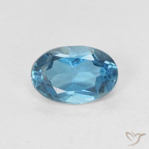 0.62ct Натуральный Лондон-Блю Топаз, Овал, VVS-VS