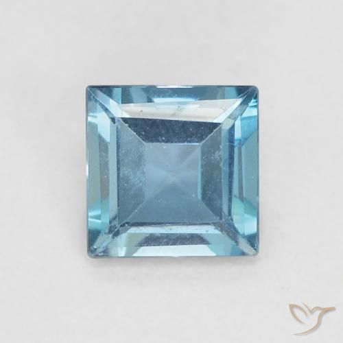 0.64ct Натуральный Лондон-Блю Топаз, Квадрат, Чистота VVS