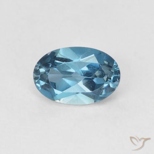 0.66ct Натуральный Лондон-Блю Топаз, Овал, Чистота VVS