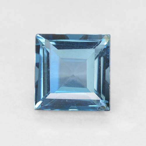 0.81ct Натуральный Лондон-Блю Топаз, Квадрат, VVS-VS
