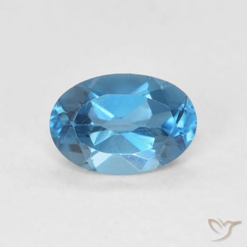 0.61ct Натуральный Лондон-Блю Топаз, Овал, VVS-VS