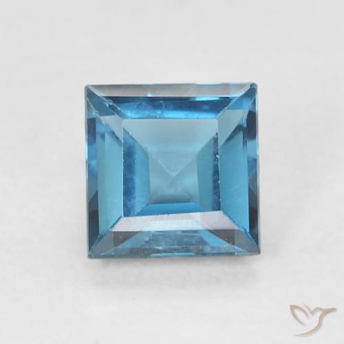0.80ct Натуральный Лондон-Блю Топаз, Квадрат, VVS-VS