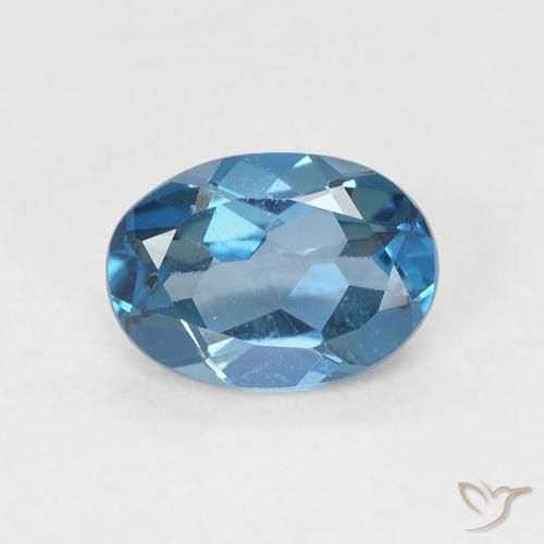 0.80ct Натуральный Лондон-Блю Топаз, Овал, VVS-VS