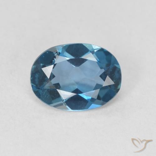0.74ct Натуральный Лондон-Блю Топаз, Овал, VVS-VS
