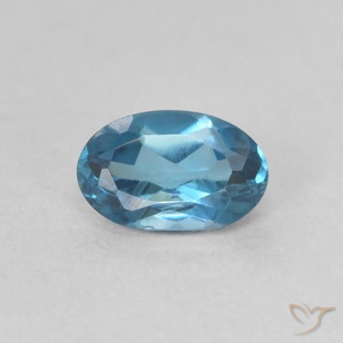 0.60ct Натуральный Лондон-Блю Топаз, Овал, VVS-VS