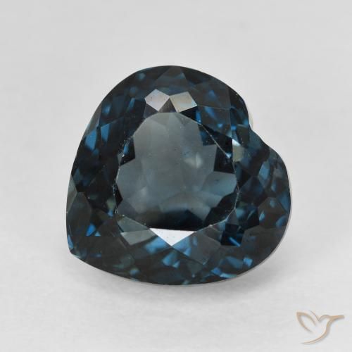 7.59ct Натуральный Лондон-Блю Топаз, Сердце, Чистота VVS
