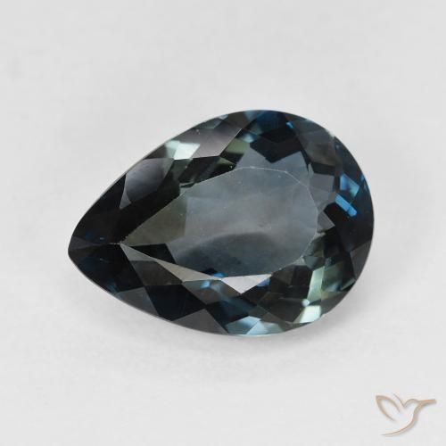 4.54ct Натуральный Темно-синий Топаз, Форма груши, Чистота VVS