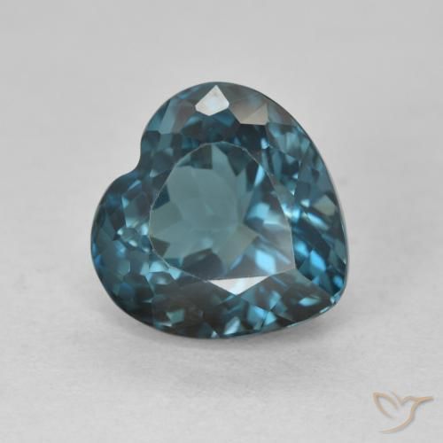 5.53ct Натуральный Лондон-Блю Топаз, Сердце, Чистота VVS