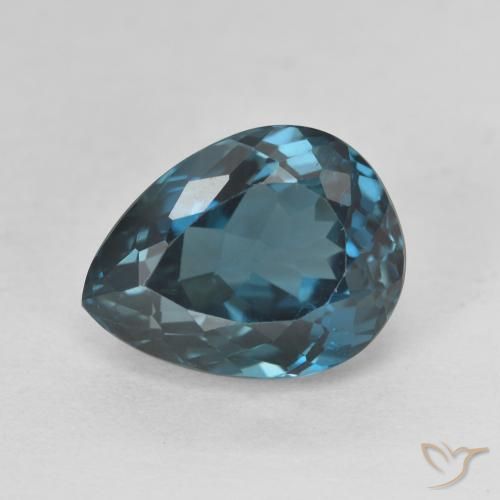 5.89ct Натуральный Лондон-Блю Топаз, Форма груши, VVS-VS