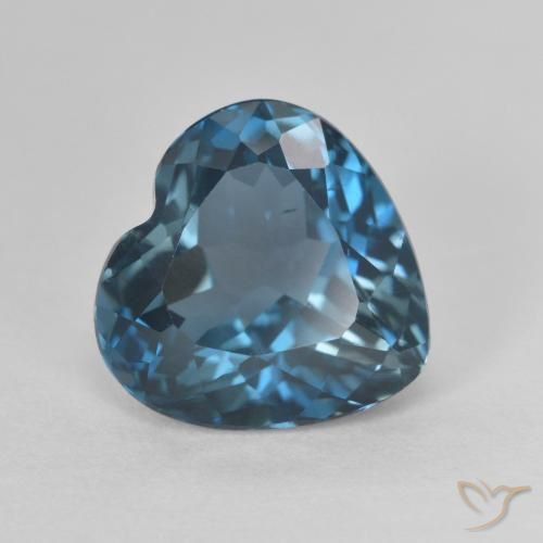 4.74ct Натуральный Лондон-Блю Топаз, Сердце, VVS-VS
