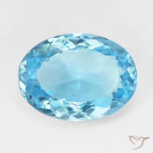 16.90ct Натуральный Свисс-Блю Топаз, Овал, VVS-VS