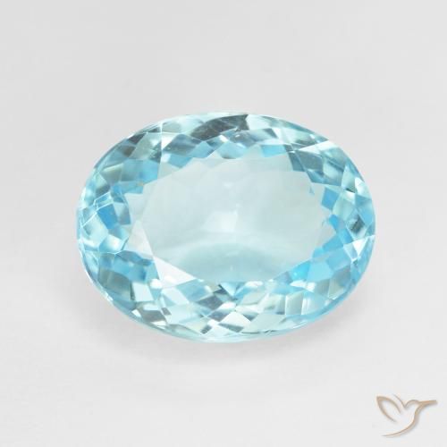 9.81ct Натуральный Свисс-Блю Топаз, Овал, VVS-VS