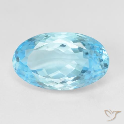 10.88ct Натуральный Свисс-Блю Топаз, Овал, Чистота VVS