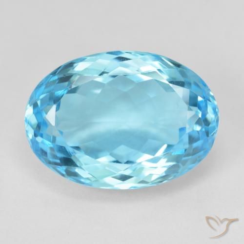 14.91ct Натуральный Свисс-Блю Топаз, Овал, Чистота VVS