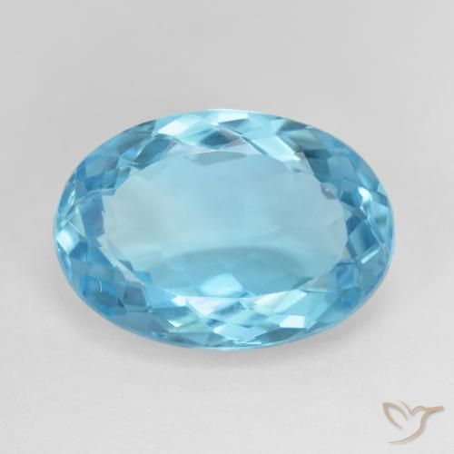 10.59ct Натуральный Свисс-Блю Топаз, Овал, Чистота VVS