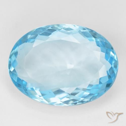 15.69ct Натуральный Свисс-Блю Топаз, Овал, Чистота VVS